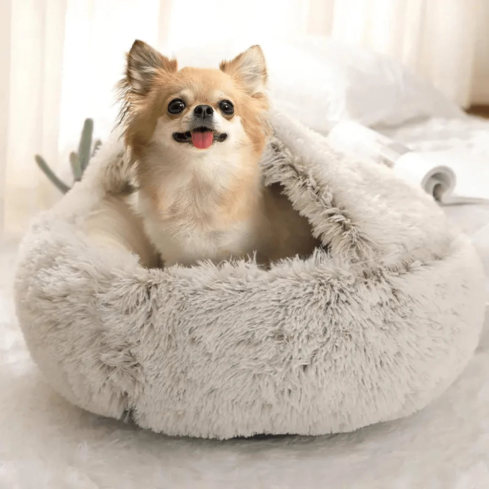 PawsNook™ Cosy Semi-Enclosed Pet Bed