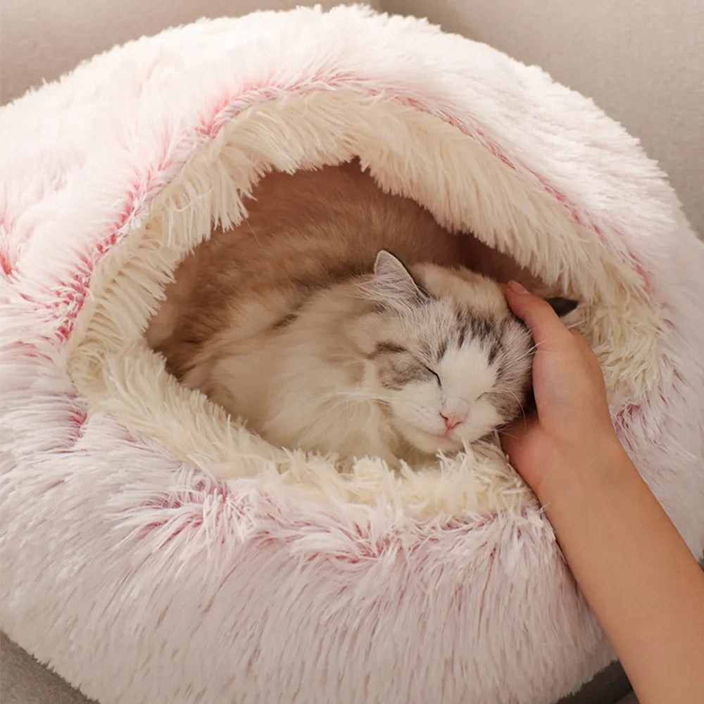 PawsNook™ Cosy Semi-Enclosed Pet Bed